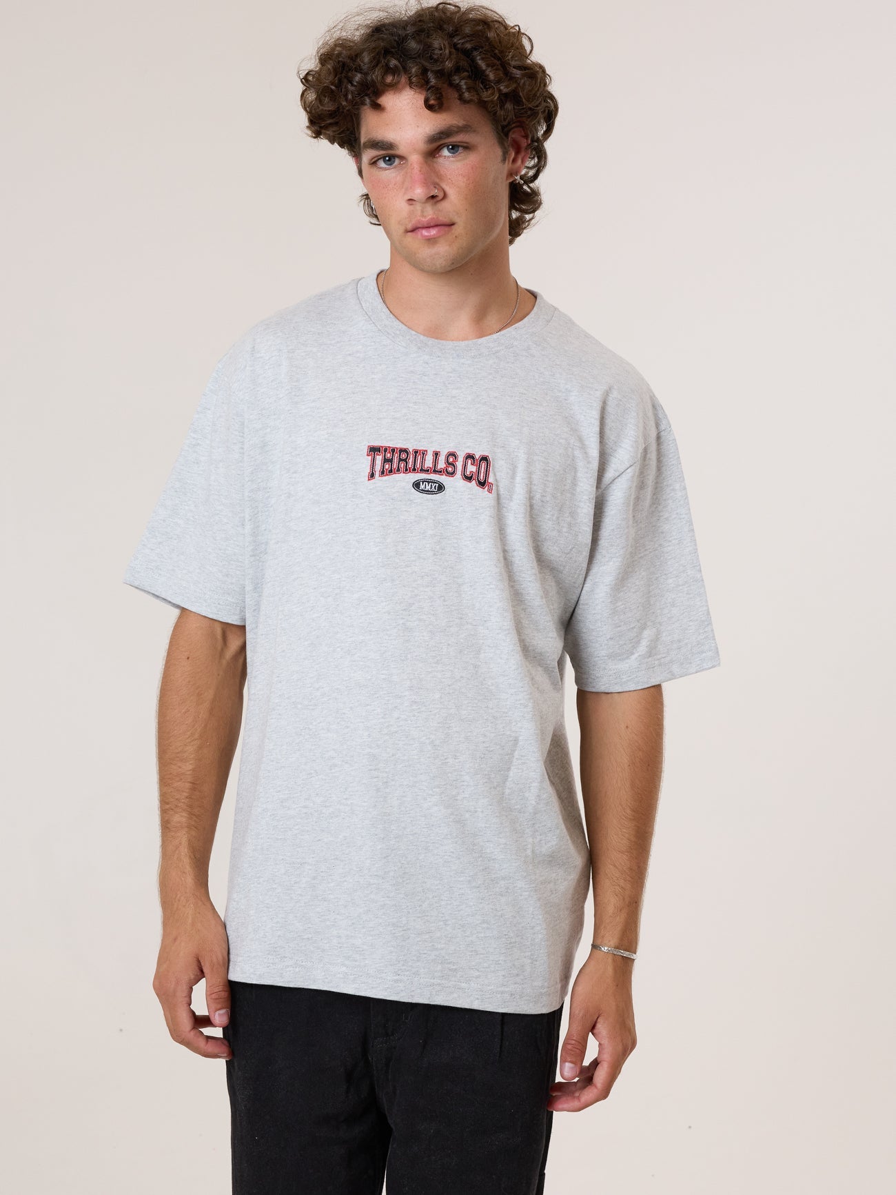 Recruit Oversize Fit Tee - Snow Marle