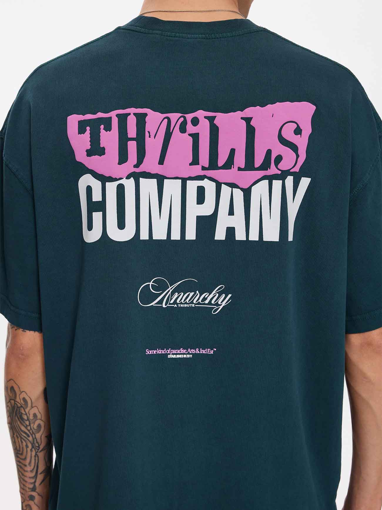 Total Anarchy Box Fit Oversize Short Tee - Deep Teal