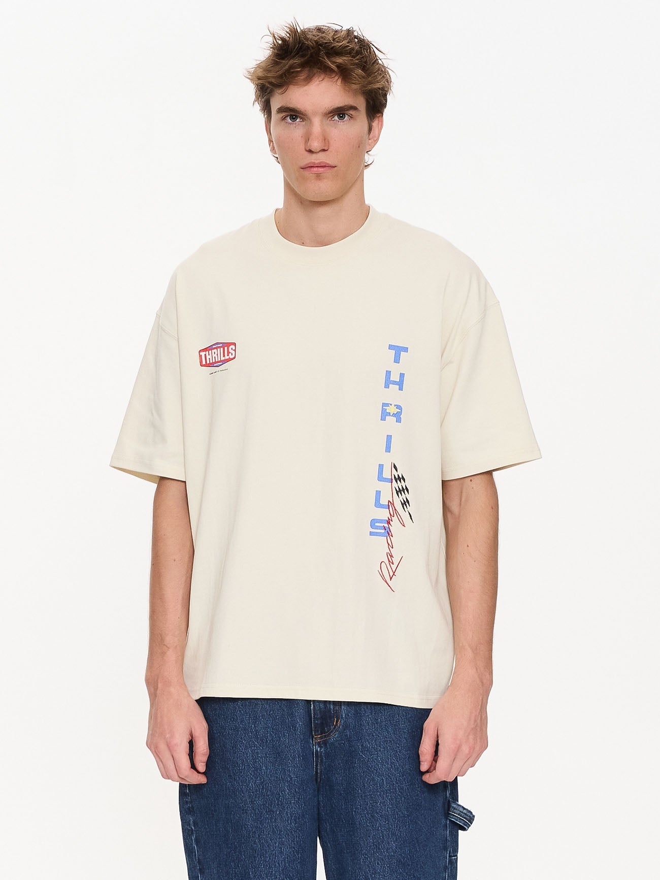 Full Fury Box Fit Oversize Tee - Heritage White