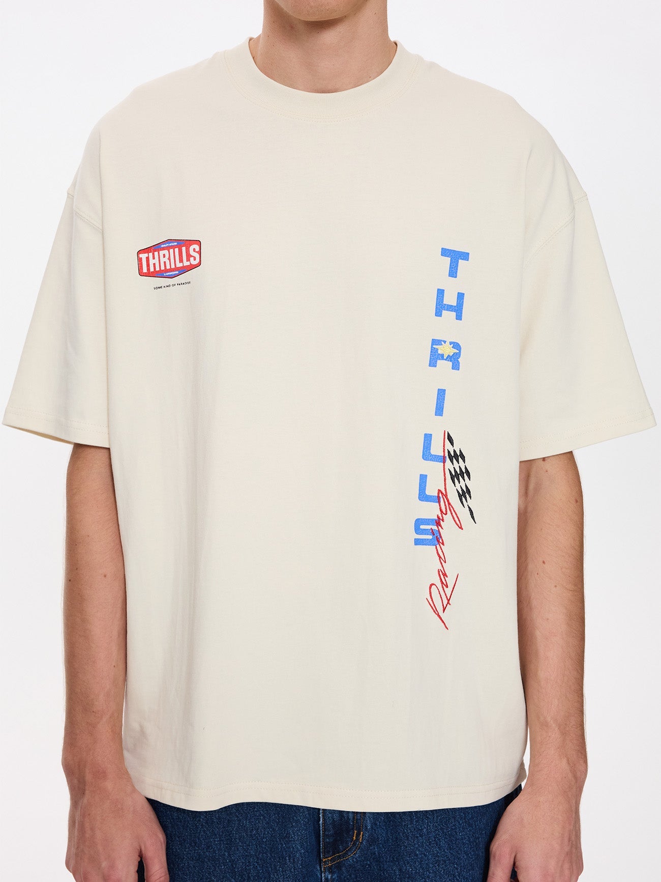 Full Fury Box Fit Oversize Tee - Heritage White
