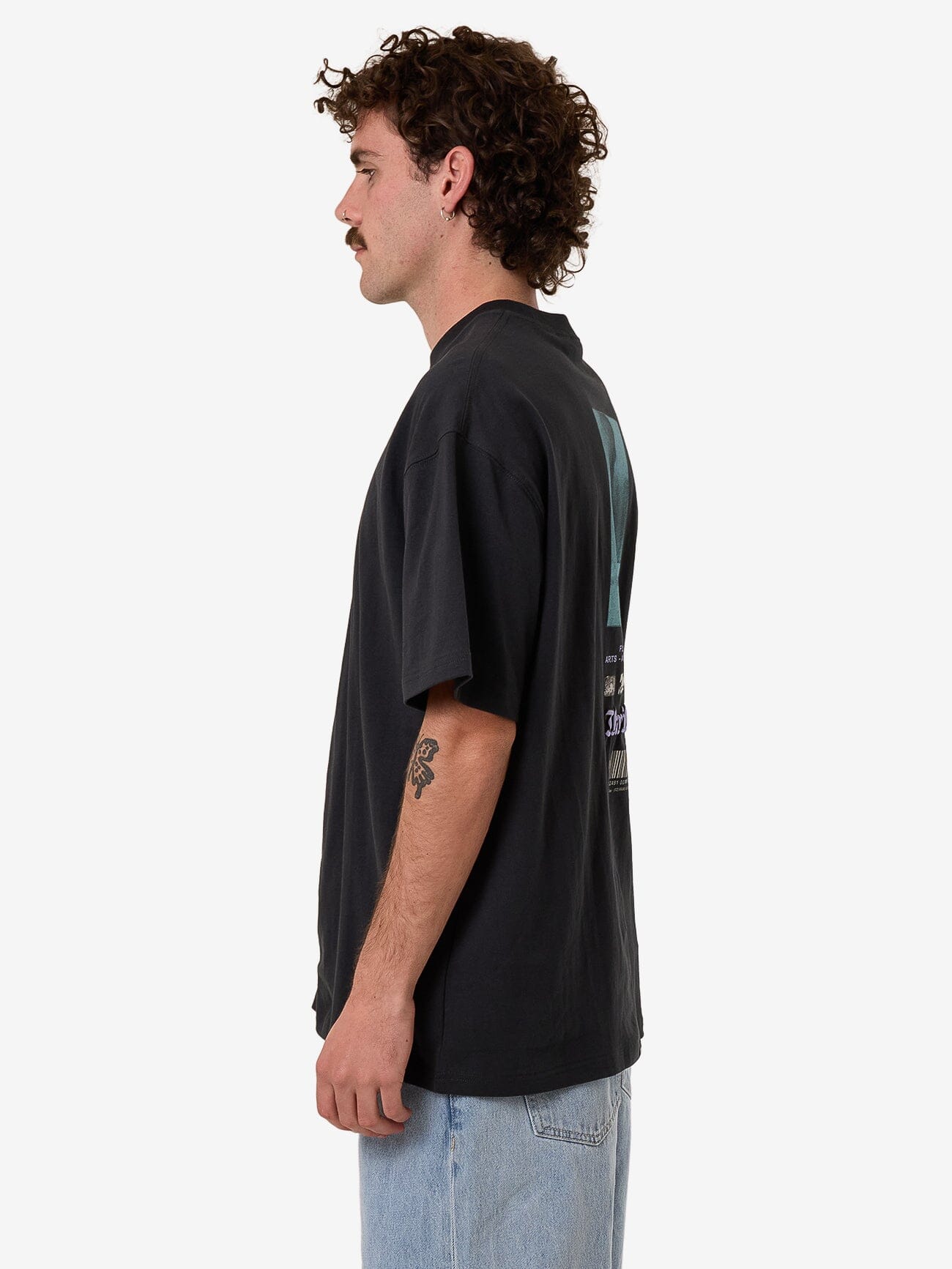 Filter Box Fit Oversize Tee - Faded Black XS