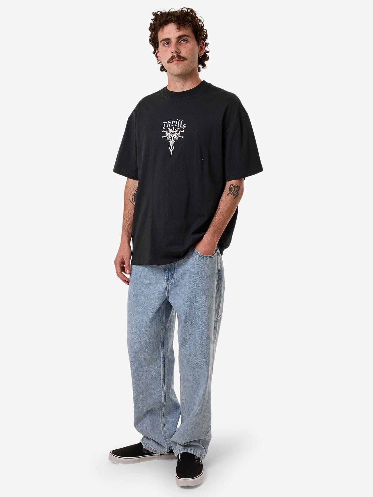 Filter Box Fit Oversize Tee - Faded Black XS