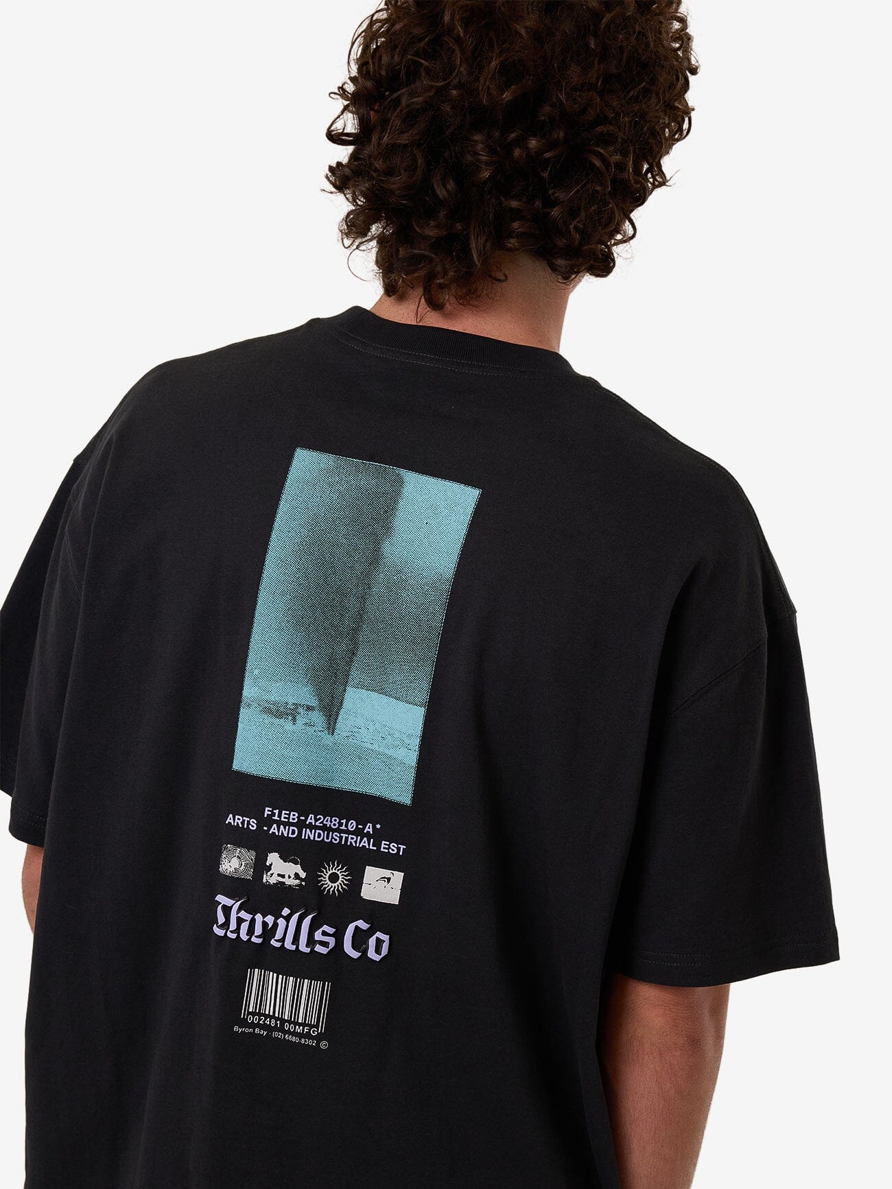 Filter Box Fit Oversize Tee - Faded Black XS
