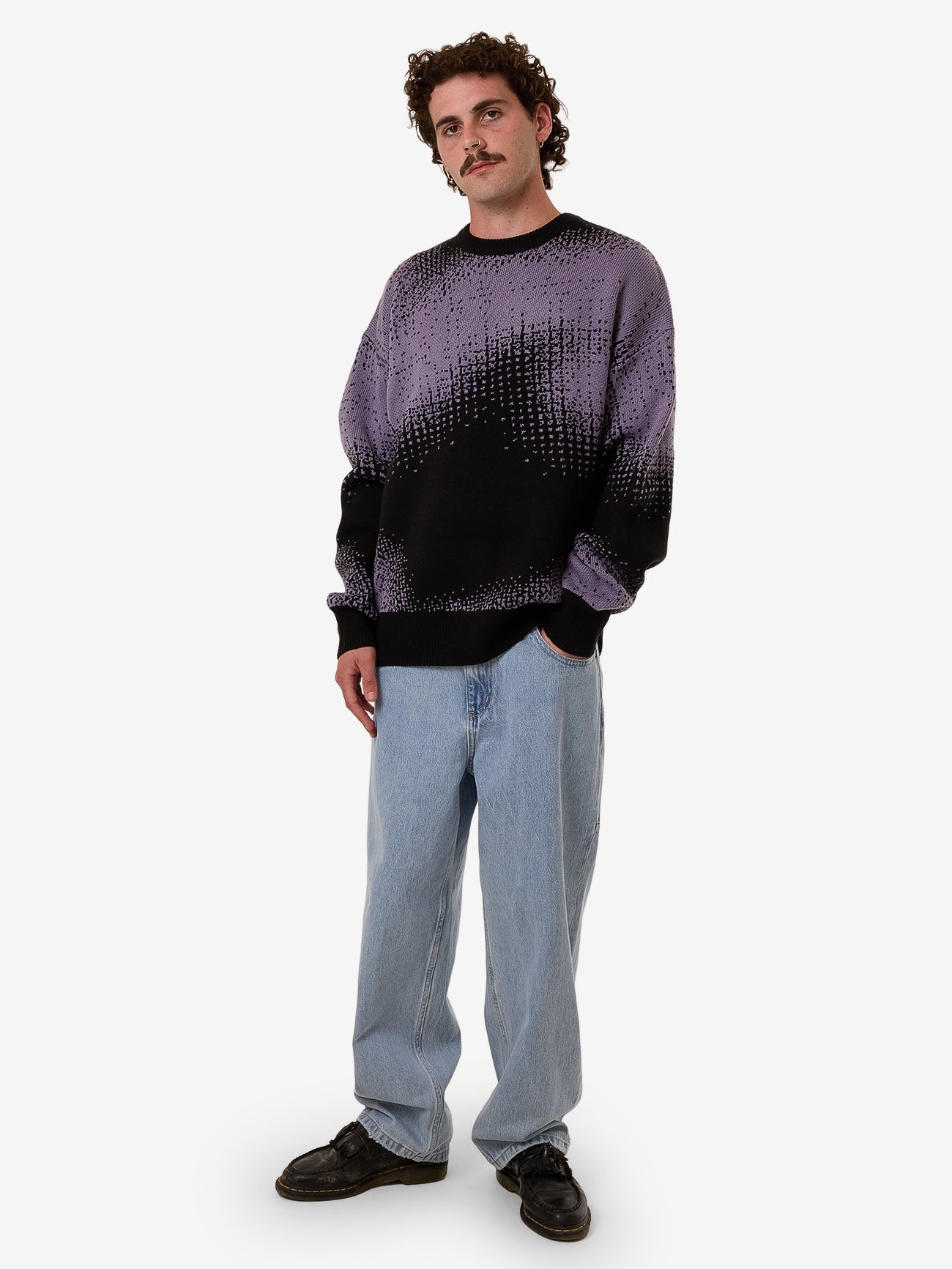 Relax Your Eyes Crew Knit - Black XS