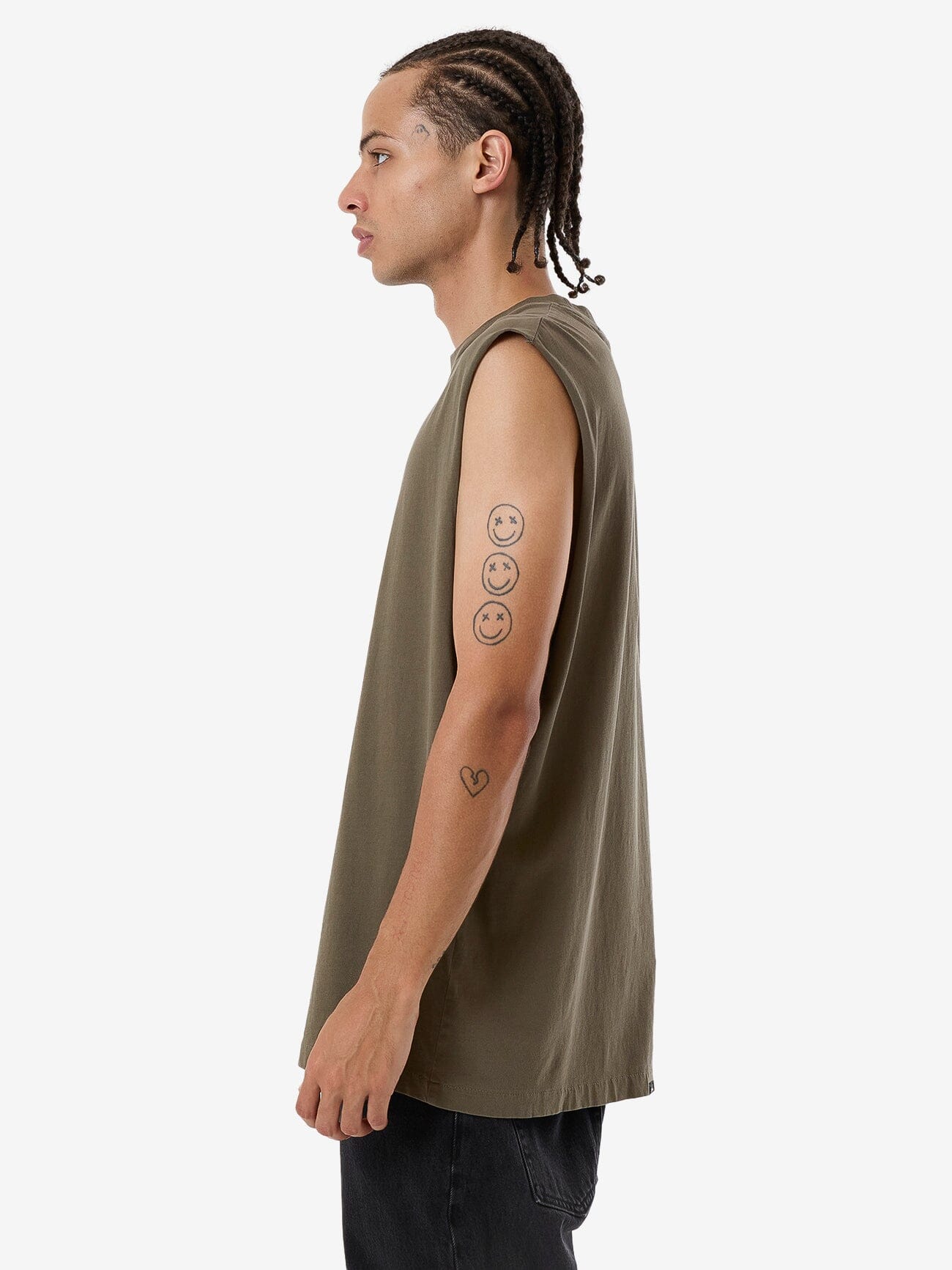Minimal Thrills Merch Fit Muscle Tee - Tarmac XS