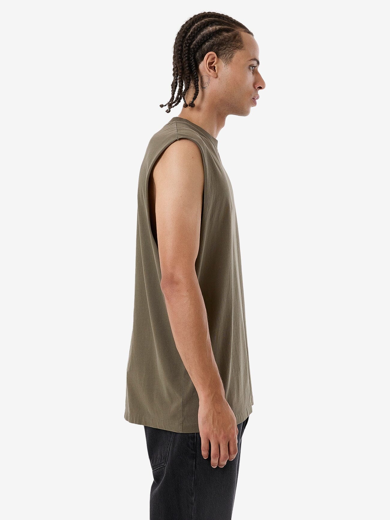 Minimal Thrills Merch Fit Muscle Tee - Tarmac XS