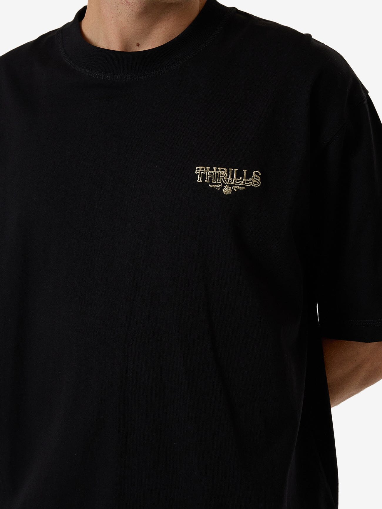 Be Adorned Box Fit Oversize Short Tee - Black XS