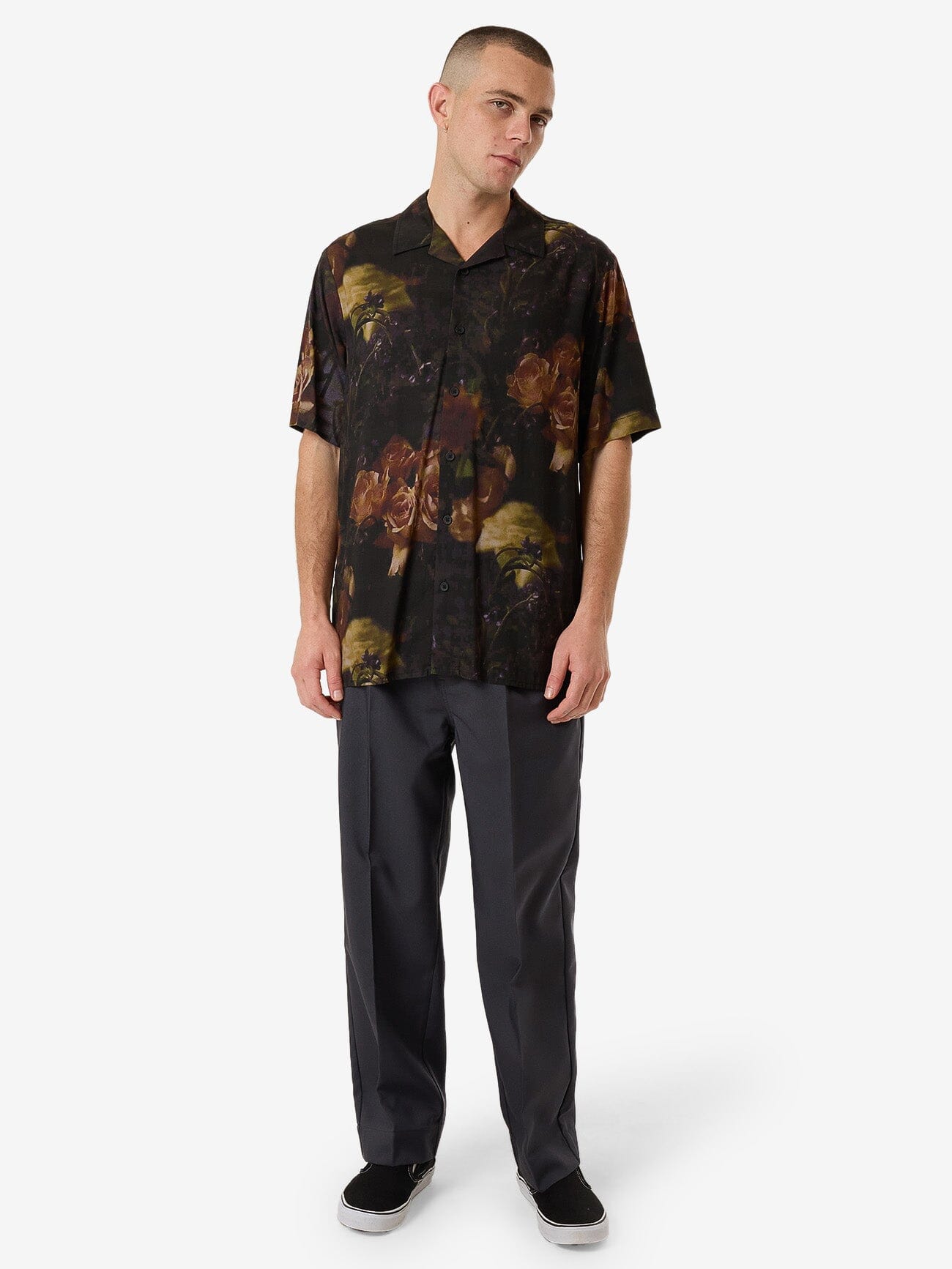 Beauty In Darkness Bowling Shirt - Mood Black XS