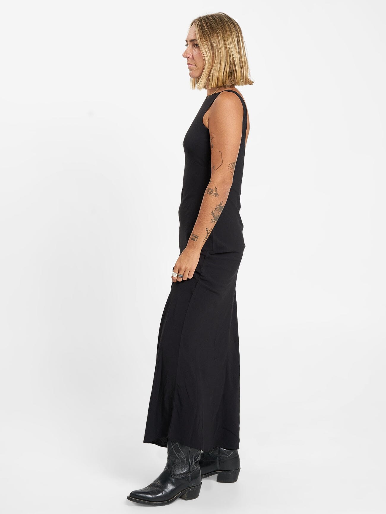 Xavier Bias Dress - Black