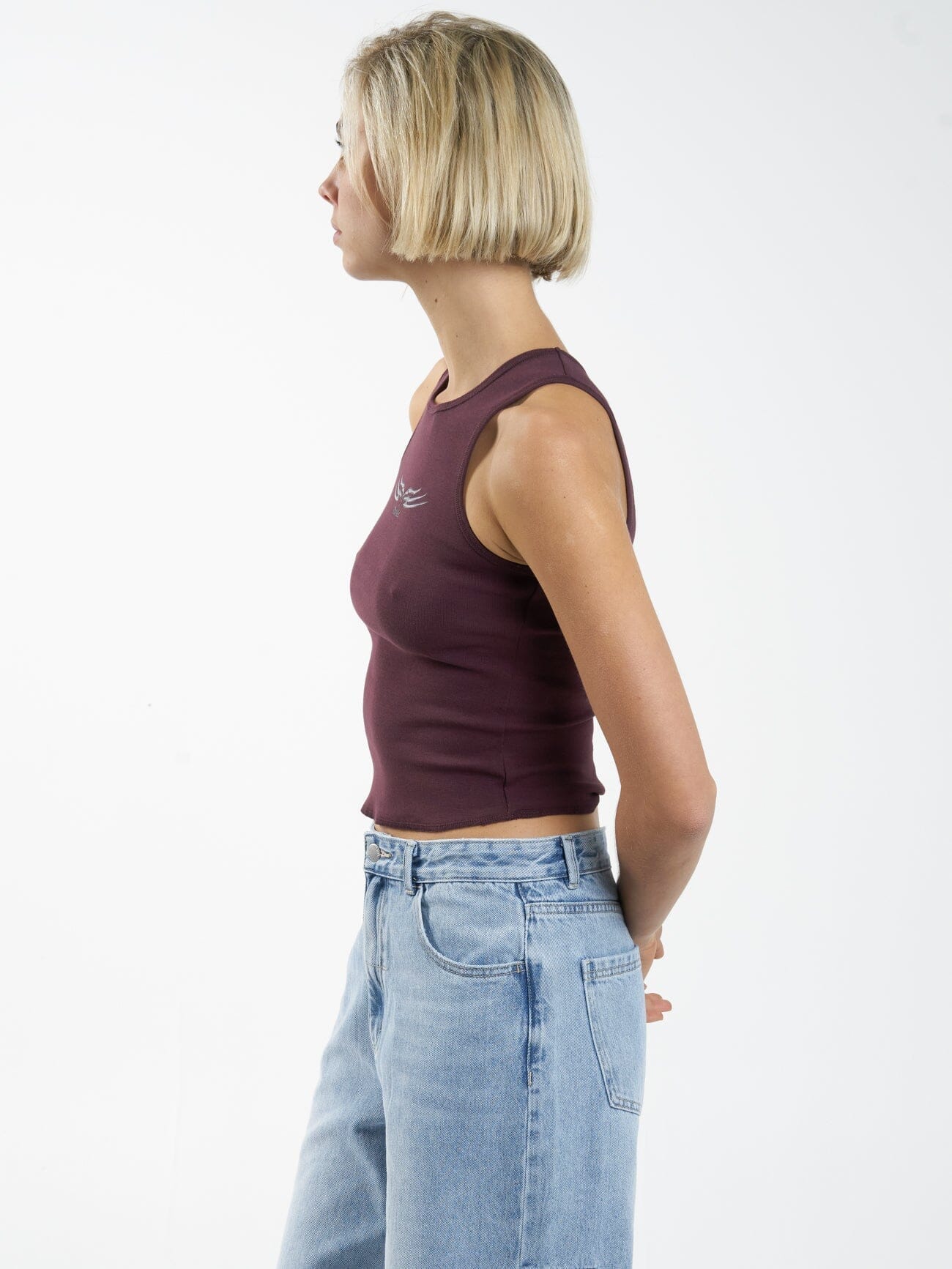 Easy Going Curve Tank - Wine