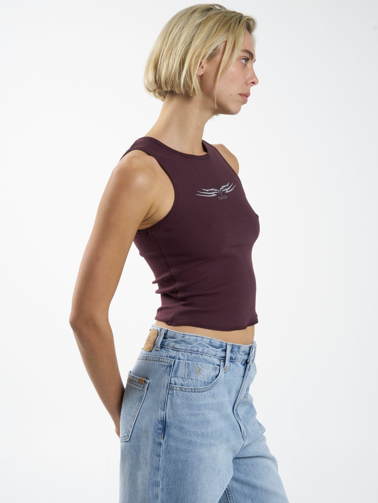 Easy Going Curve Tank - Wine
