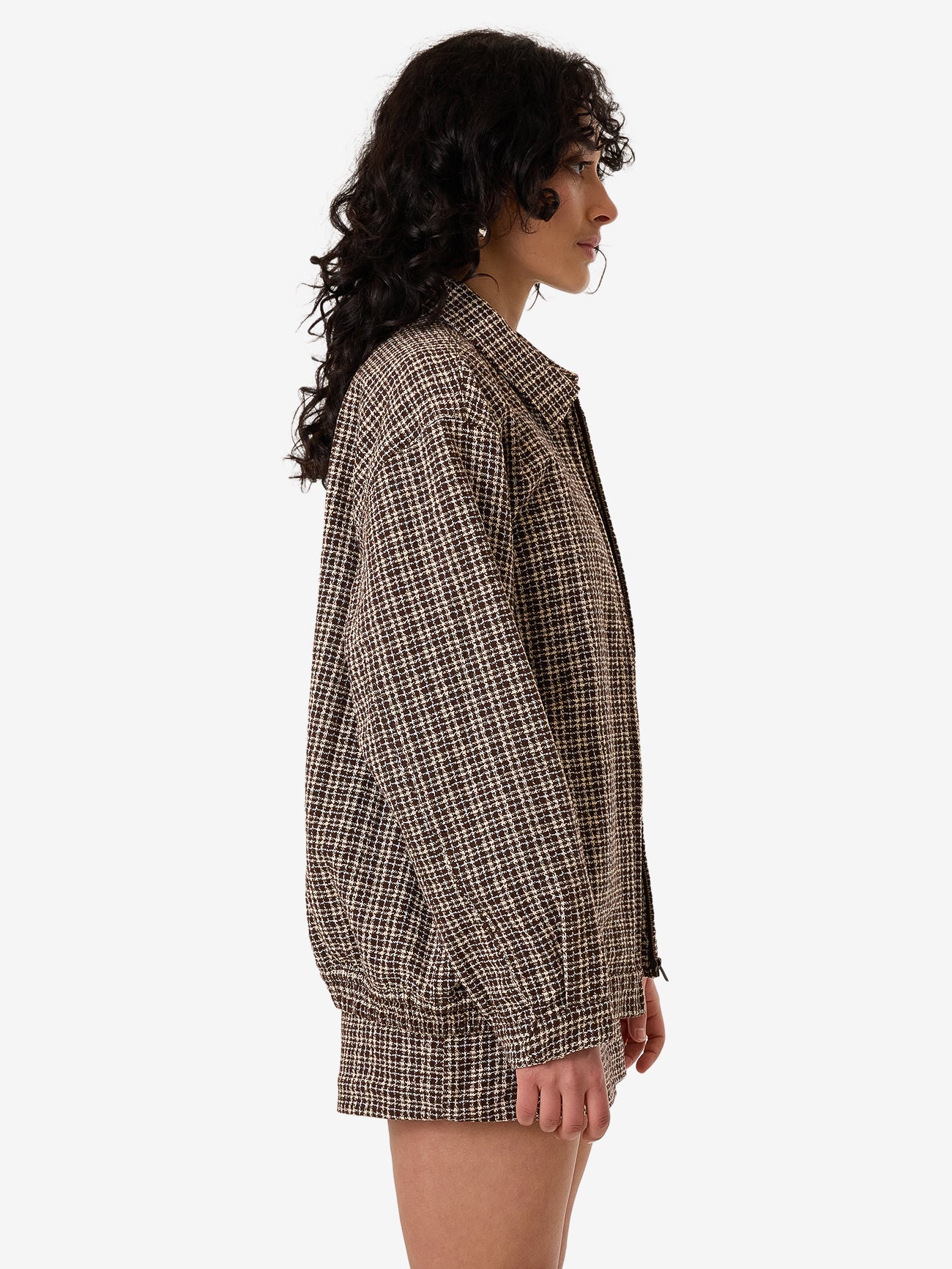 Hazed Harrington Jacket - Coffee 4