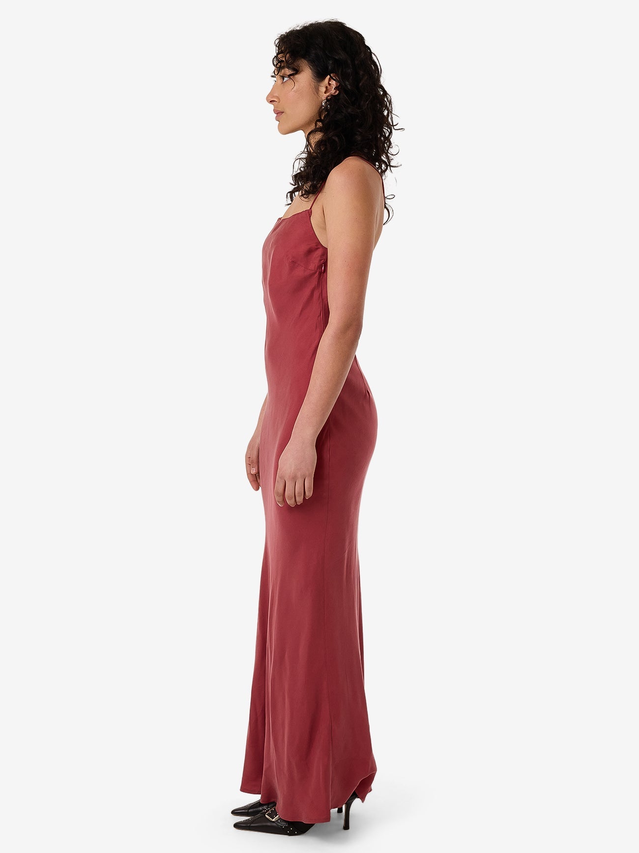 Blair Bias Slip Dress - Cabernet 4
