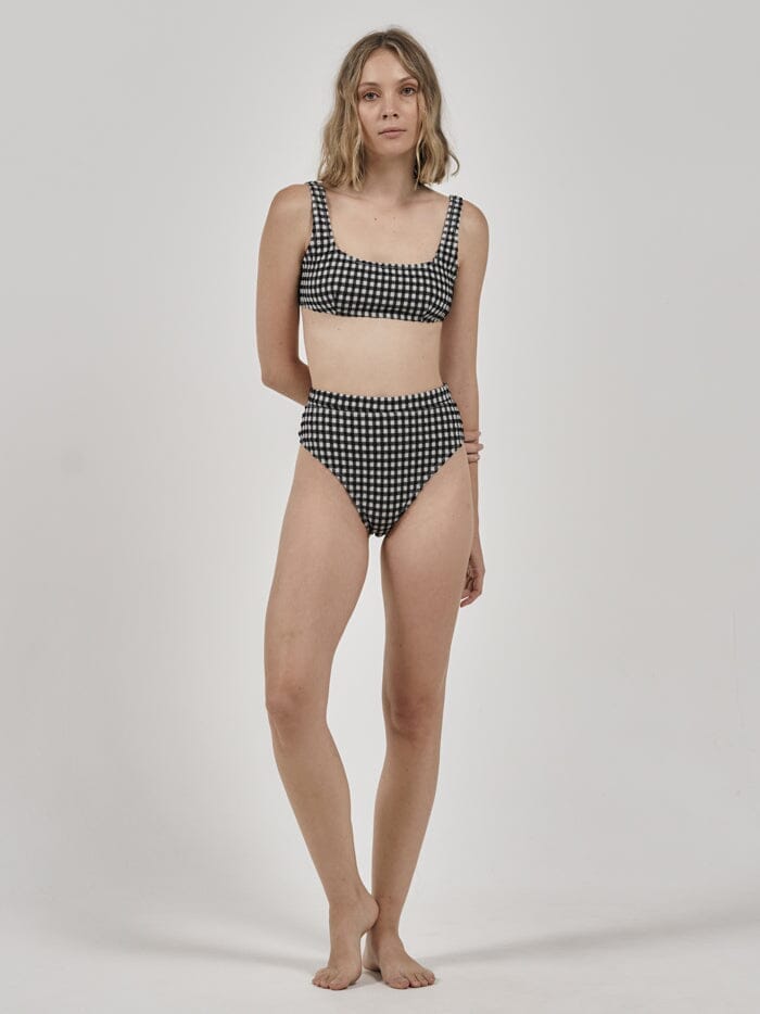 Gigi High Cut Bikini Bottom - Black