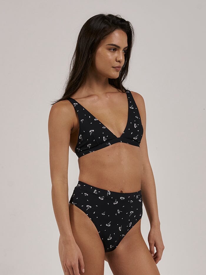 Nightshade 90's High Cut Bikini Bottom - Black
