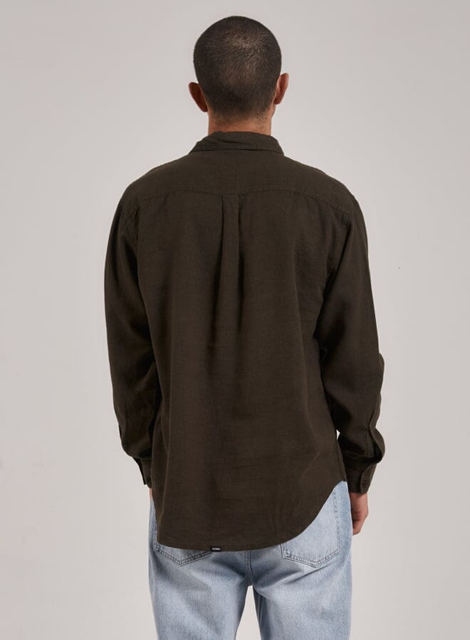 Hemp Minimal Thrills Oversize Long Sleeve Shirt - Tarmac