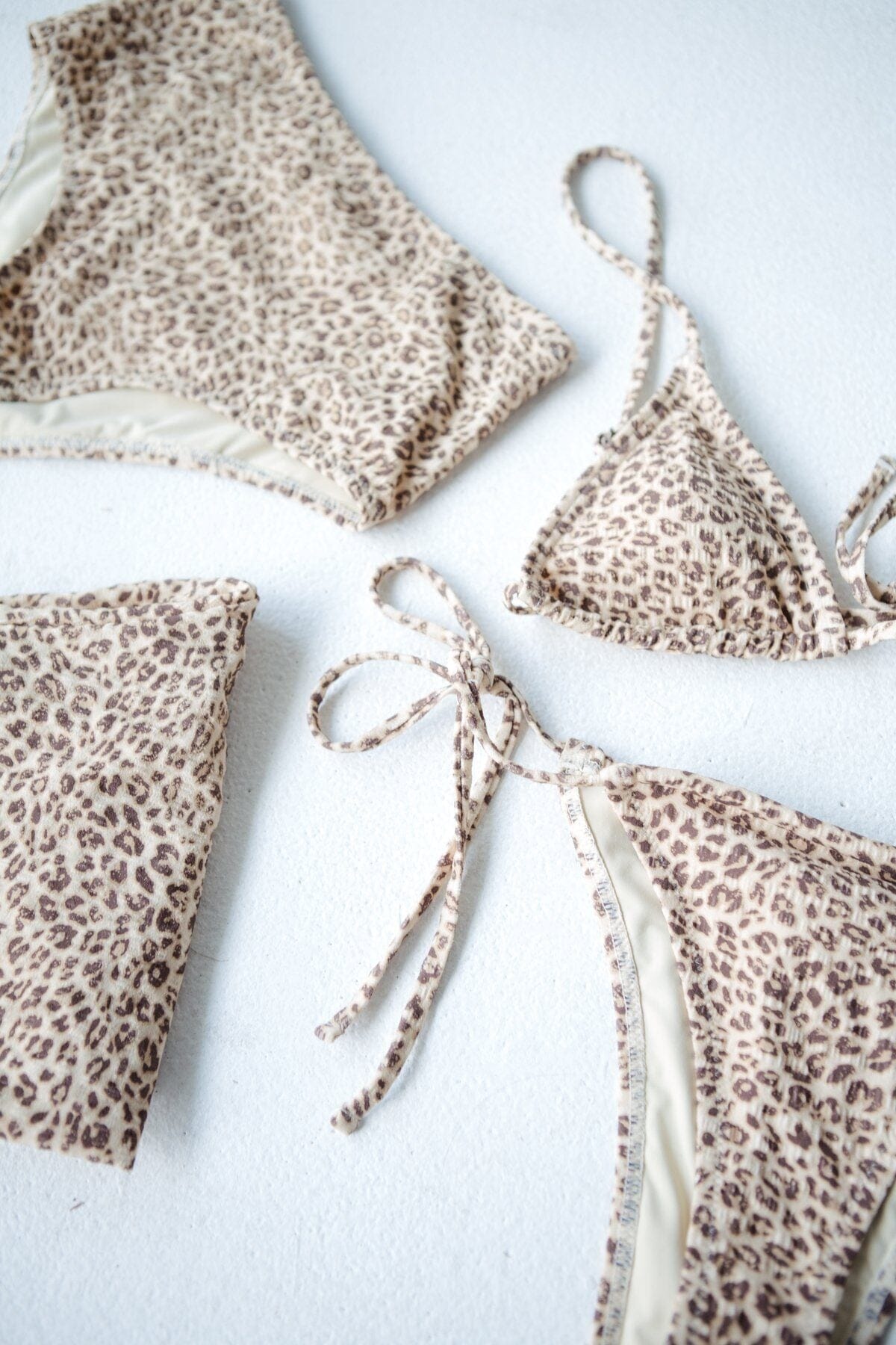 Mild Animal High Waisted Bikini Bottom - Desert Gold
