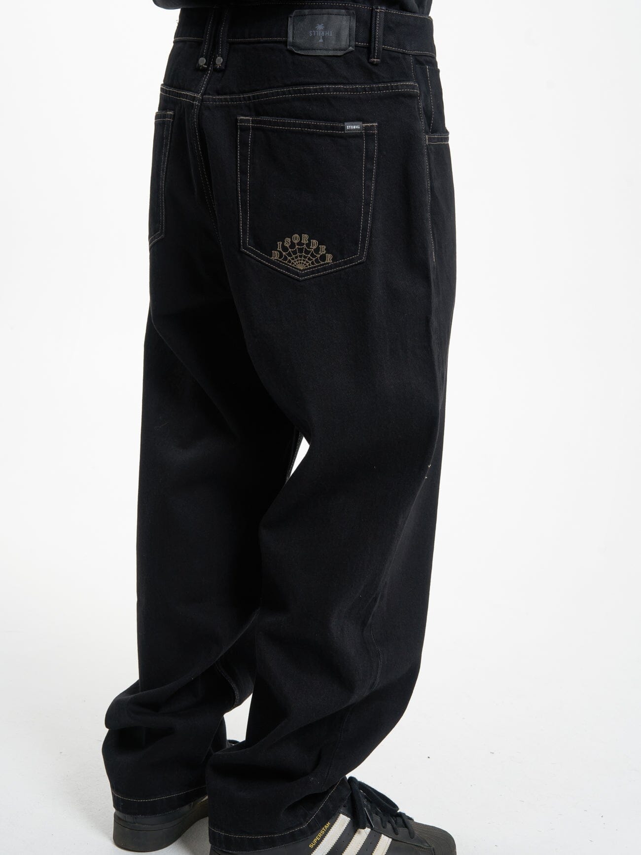 Big Slacker Disorder Embro Denim Jean - Black Rinse