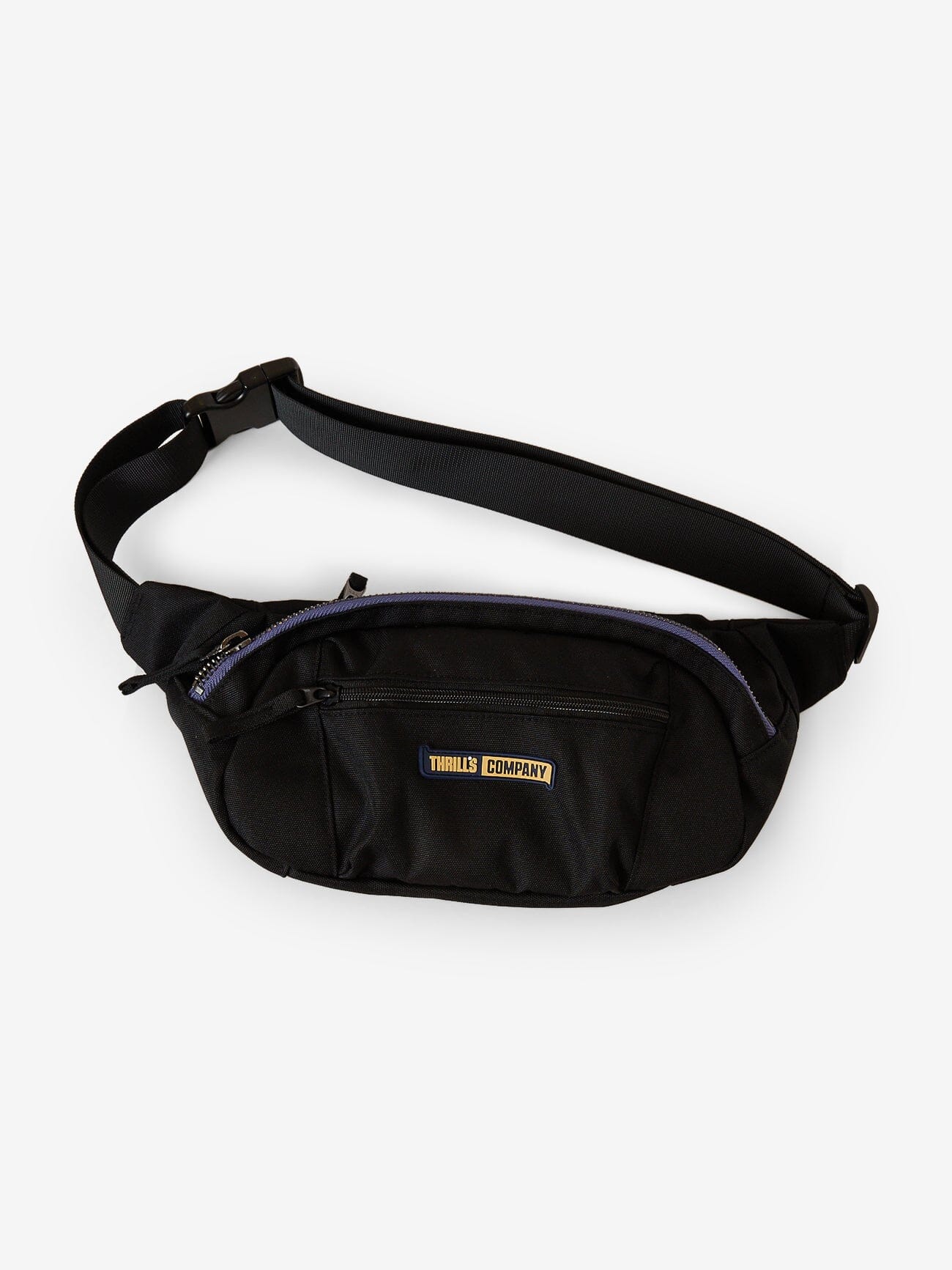 Two Sides Hip Bag - Black - Crown Blue One Size