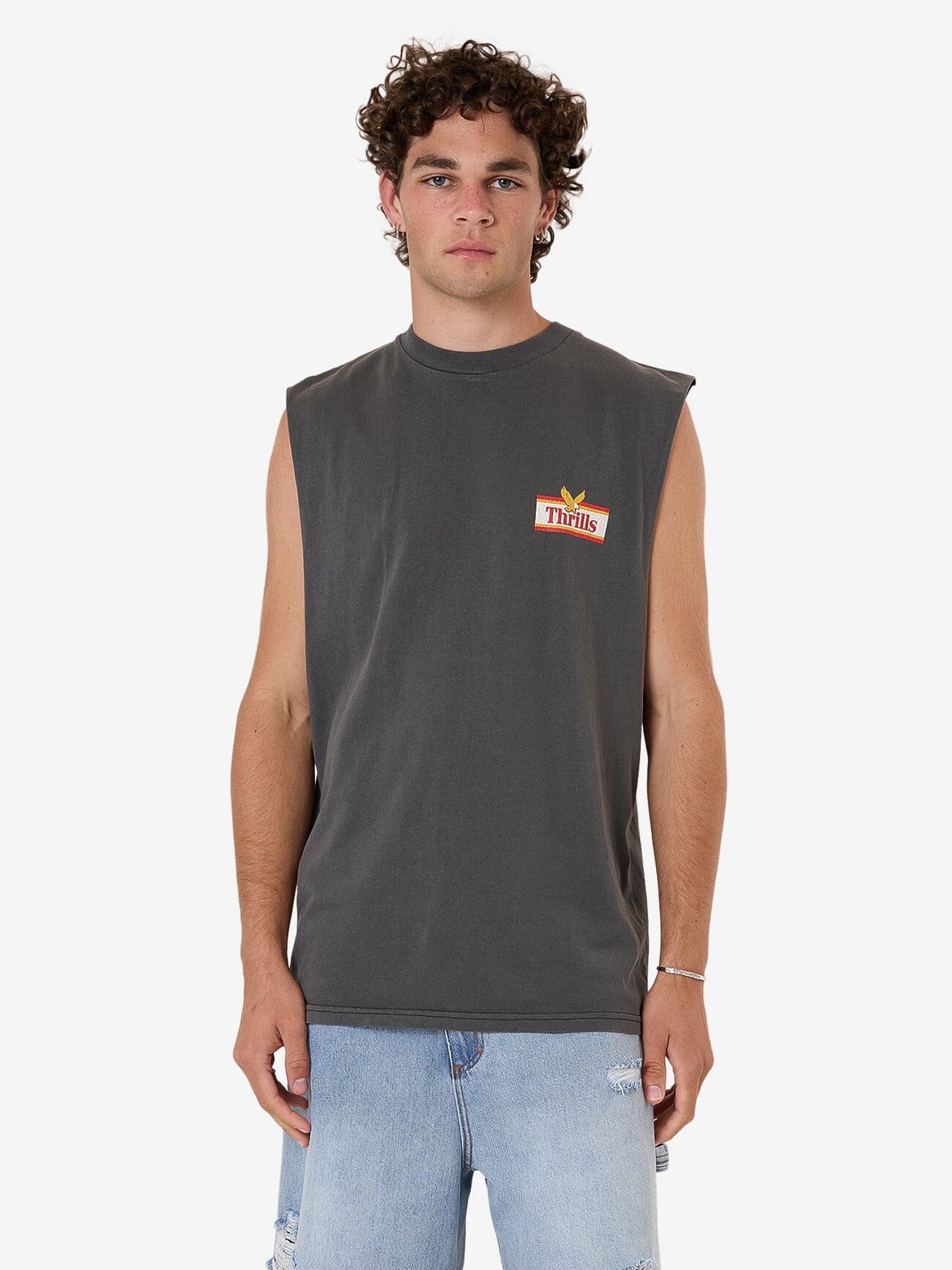 Never Stop Merch Fit Muscle Tee - Merch Black XS