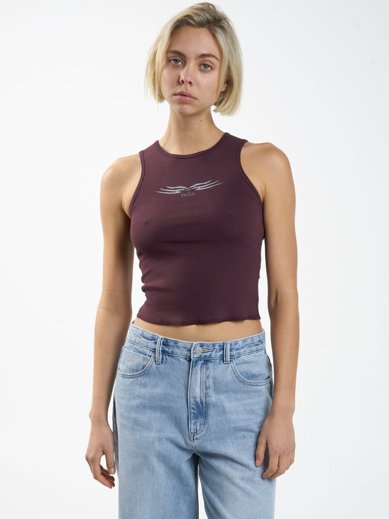 Easy Going Curve Tank - Wine