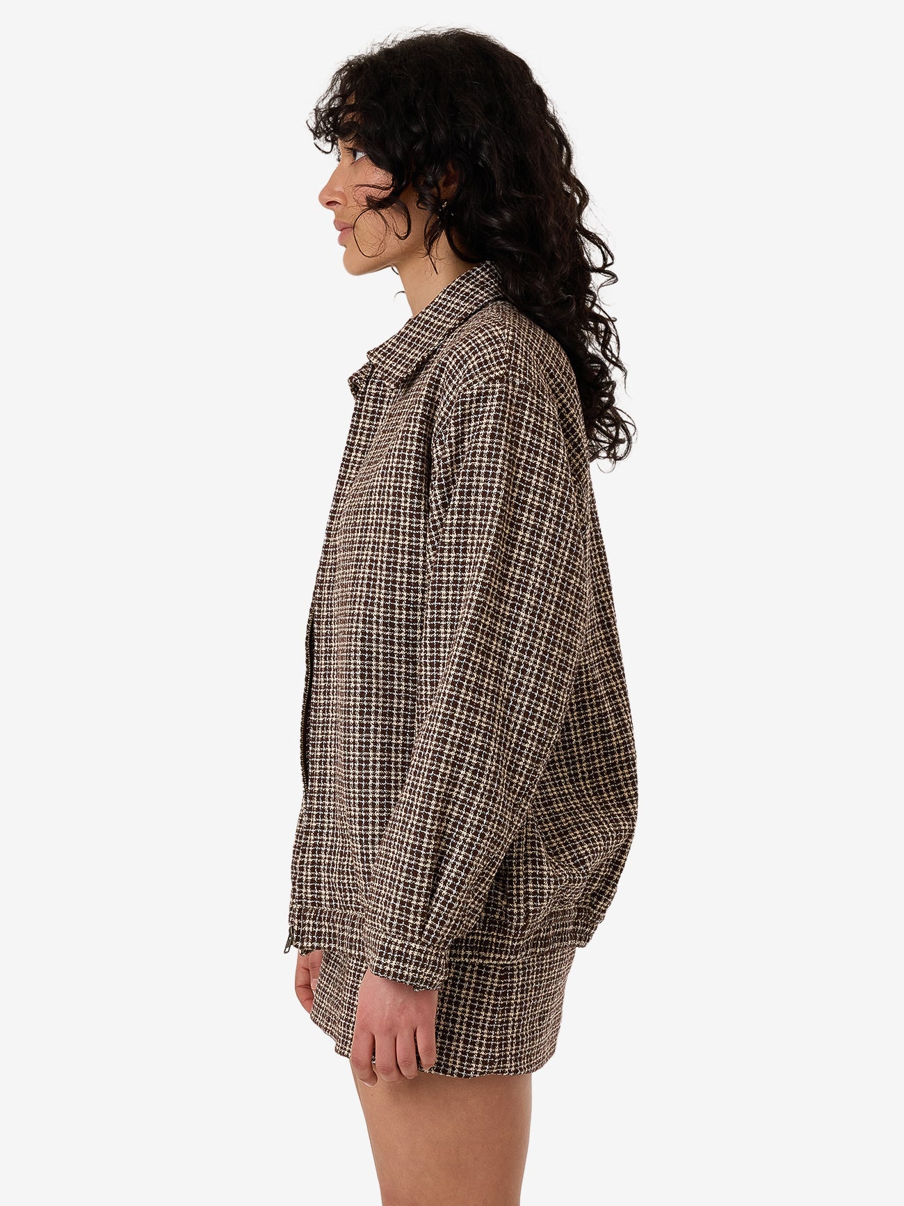 Hazed Harrington Jacket - Coffee 4