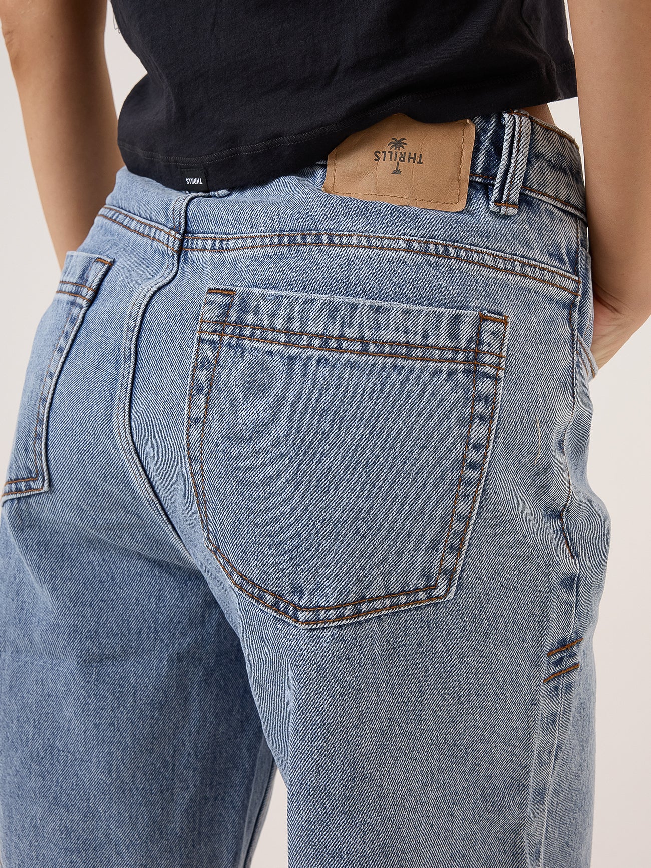 Reagan Slouch Short - Vintage Stone Blue