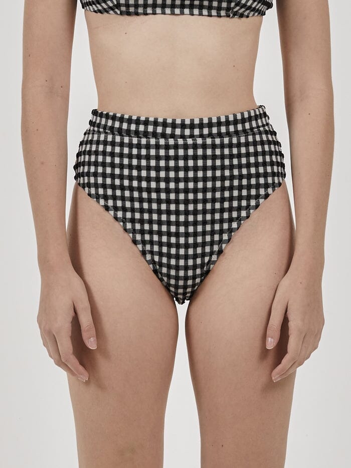 Gigi High Cut Bikini Bottom - Black