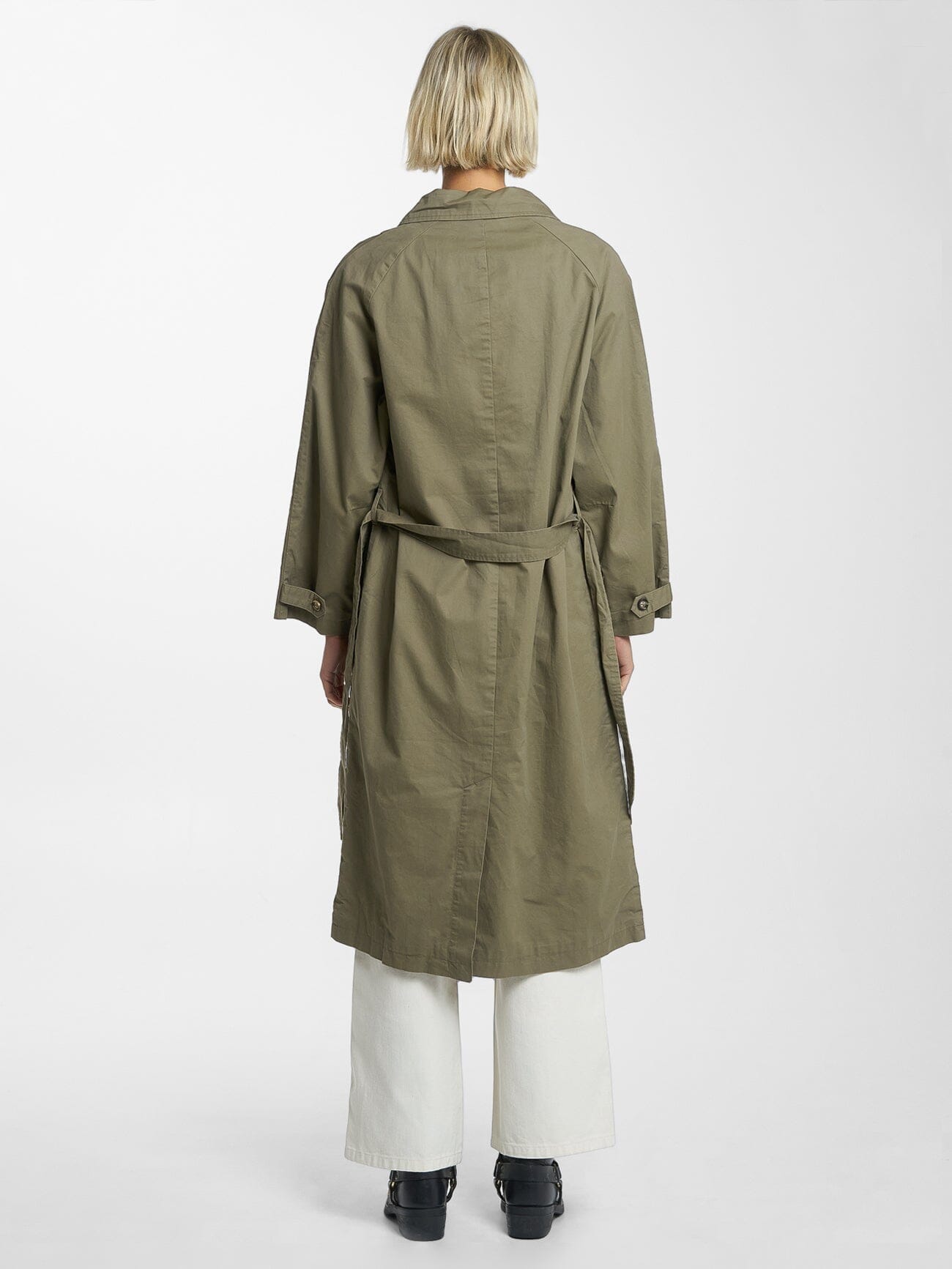 Adrianna Trench Coat - Aloe