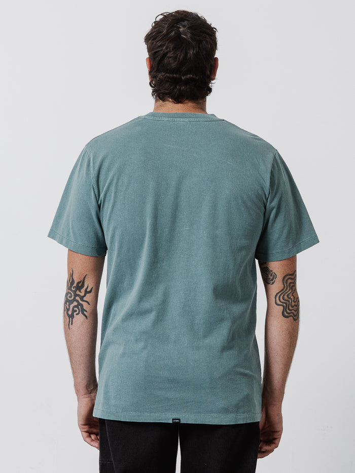 Natural Daisy Merch Fit Tee - Cedar Green