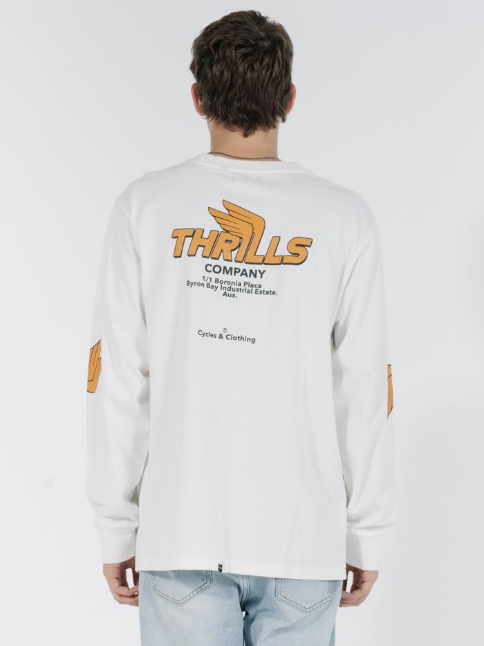 Burner Merch Fit Long Sleeve Tee - Dirty White