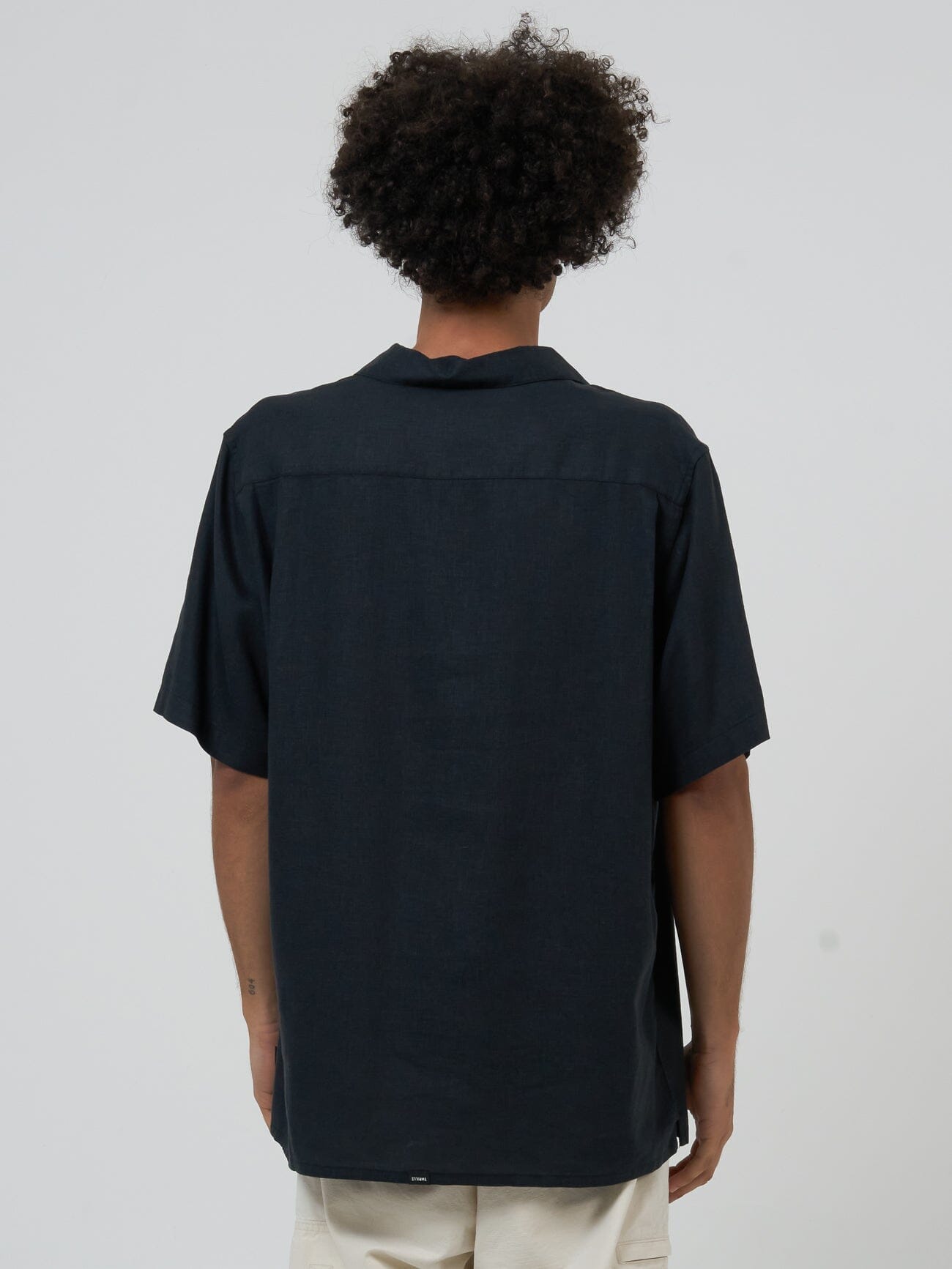 Hemp Minimal Thrills Bowling Shirt - Black