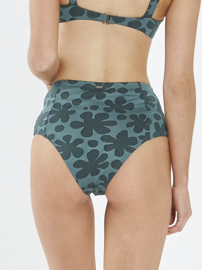 Layla High Waist Bikini Bottom - Vintage Teal