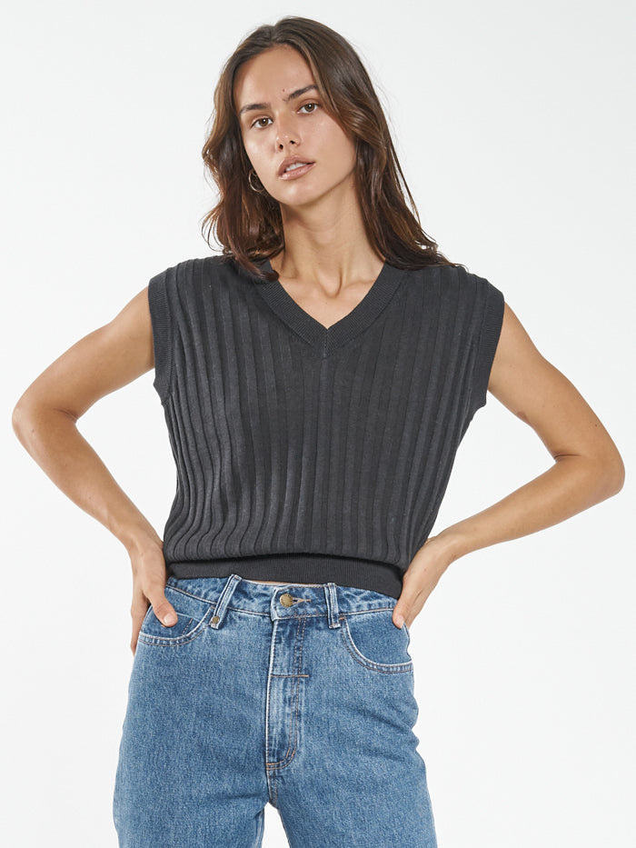 Maria Knit Vest - Black