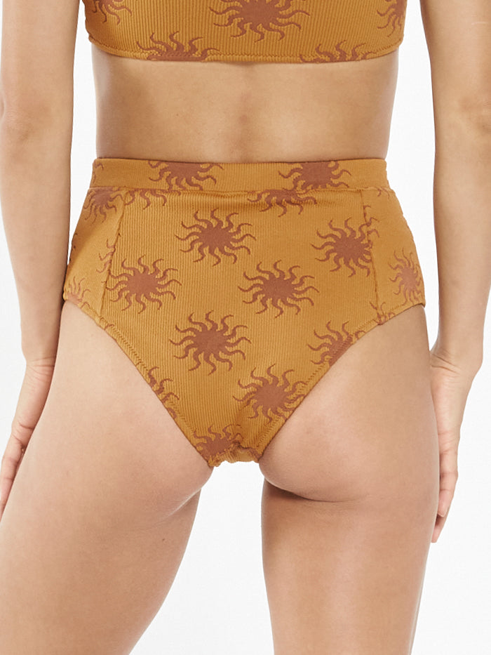 Solstice High Waist Bikini Bottom - Clay