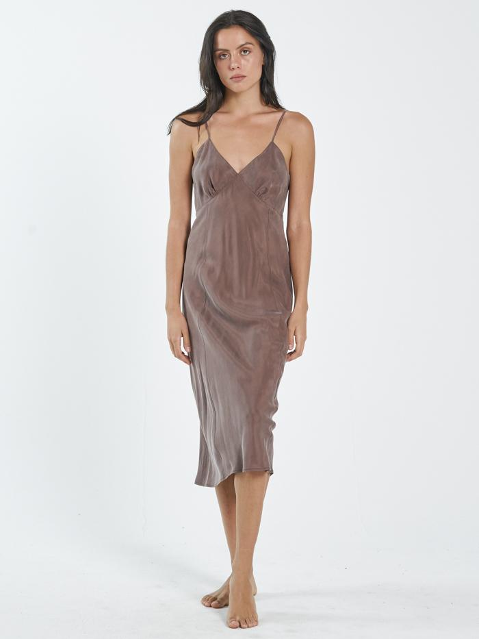 Chelsea Slip Dress - Washed Mahogany