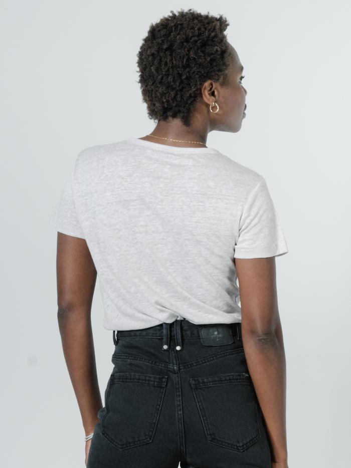 Linen Band Tee - Dirty White