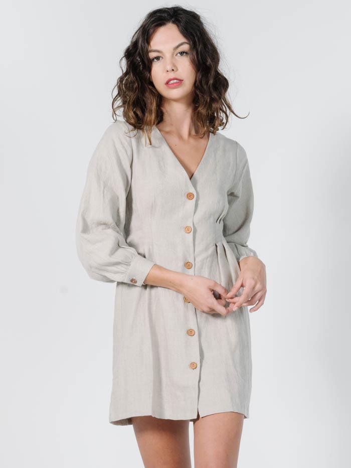 Chrissy LS Dress - Oat