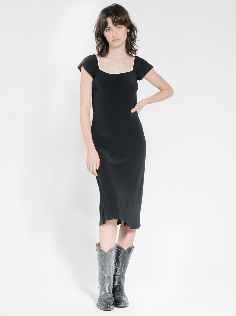 Lyric Bias Dress - Black