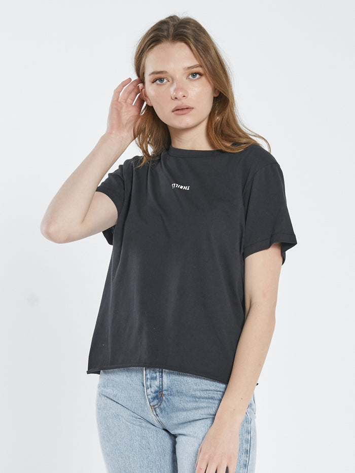 Minimal Thrills Relaxed Tee - Washed Black