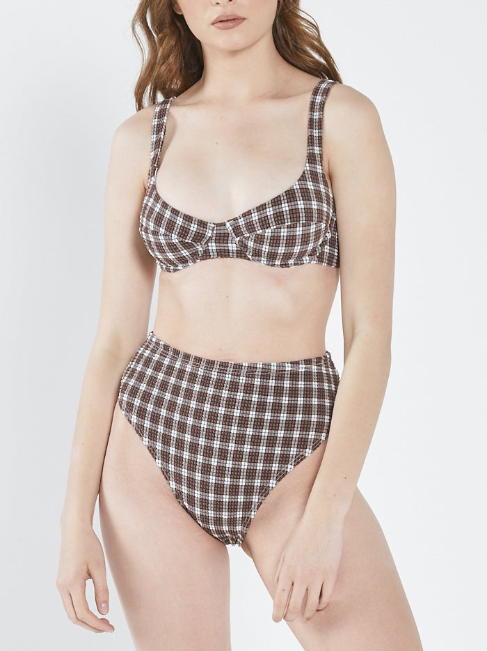 Studio High Cut Bikini Bottom - Washed Cocoa